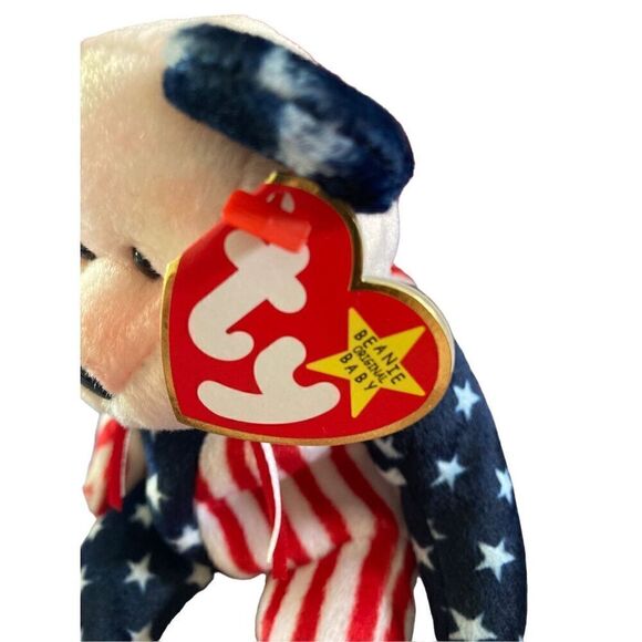 Pink Face Spangle Bear 1999 Ty Beanie Baby Plush Collectible Nostalgia Stuffed A - Picture 5 of 10